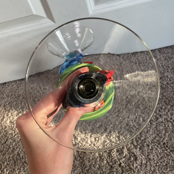 Nicole Engblom Rooster Martini Glass Set of 2 - Picture 5 of 5